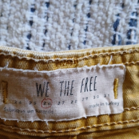 We The Free Golden Yellow Denim Shorts - Picture 2 of 2